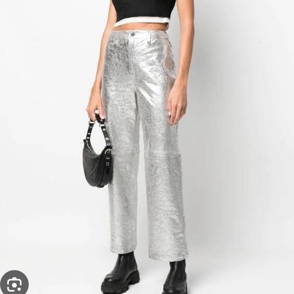 Silver Foil Pants | Simon Miller - Picture 2 of 10